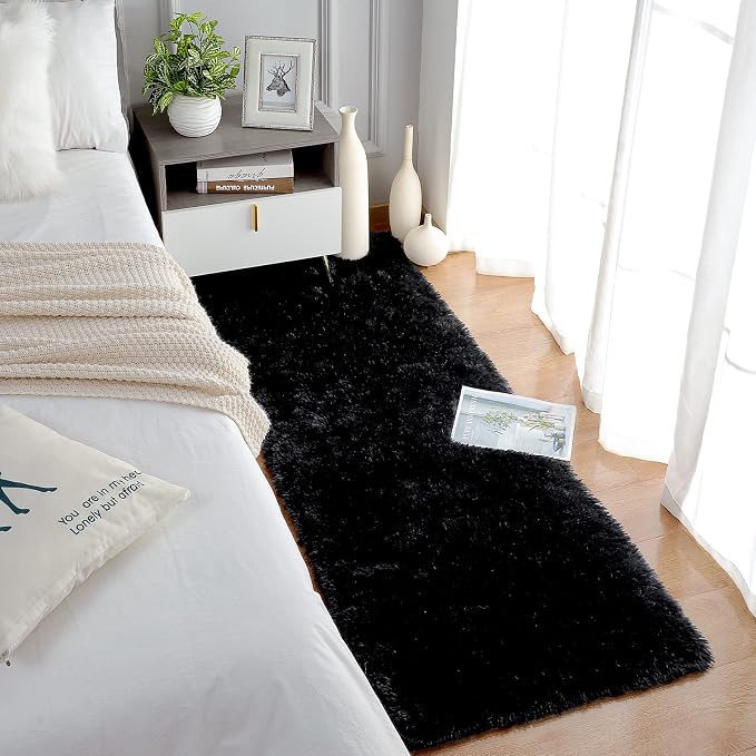 Chicrug Soft Runner Rug for Bedroom Living Room Plush Fluffy Rug 2x8 | Shag - Image 3