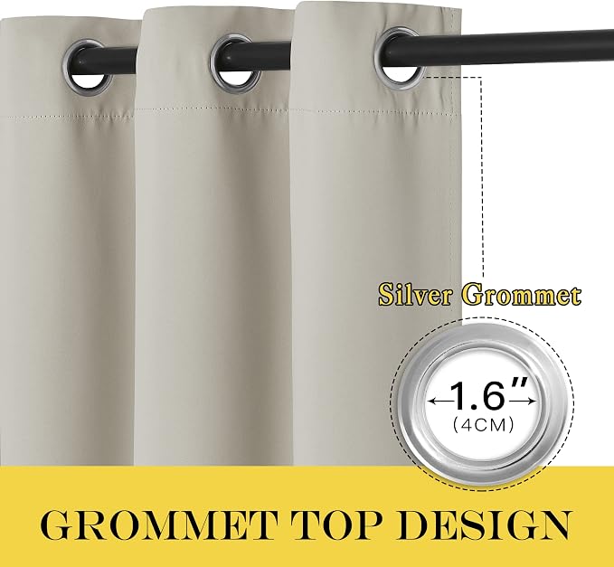 NICETOWN Extra Wide Blackout Sliding Door Curtains 95 inch Length - Image 4