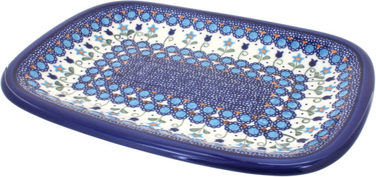 Blue Rose Polish Pottery Savannah Medium Rectangular Serving Platter
