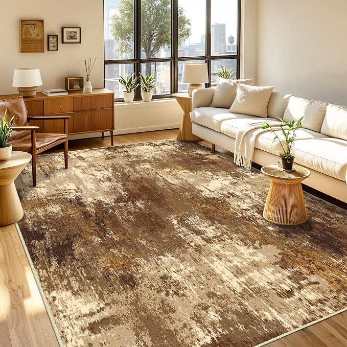 RELEANY Washable 4'x6' Abstract Area Rug - Image 8