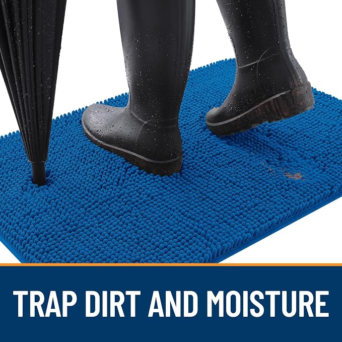 OLANLY Dog Door Mat for Muddy Paws 54x32, Super Absorbent Chenille Mud Mat | - Image 2