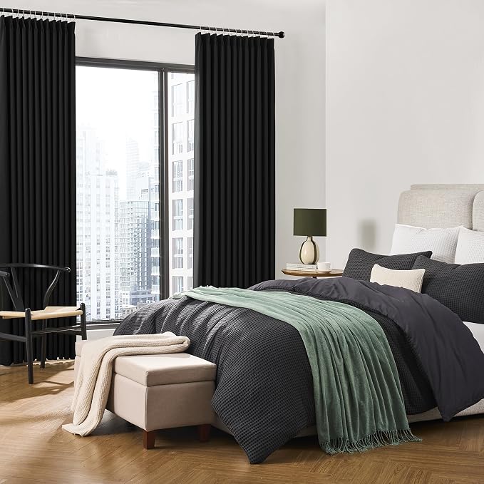 Pinch Pleated Blackout Curtains 84 Inch Long 2 Panels - Image 4