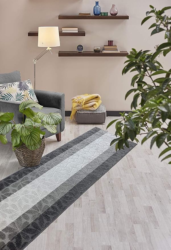 32 Ft Gray Extra Long Hallway Runner Rug, Non Slip Washable, Pet Friendly | - Image 5