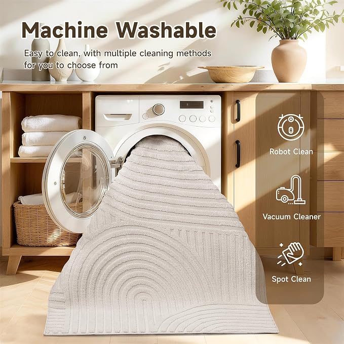Pauwer 3x10 Area Rugs for Living Room, Modern Non Slip Washable Rug, Soft Fluffy - Image 7