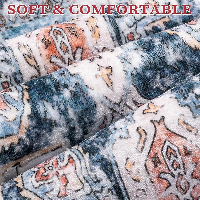 SERISSA 8x10 Washable Non Slip Boho Area Rug - Image 6
