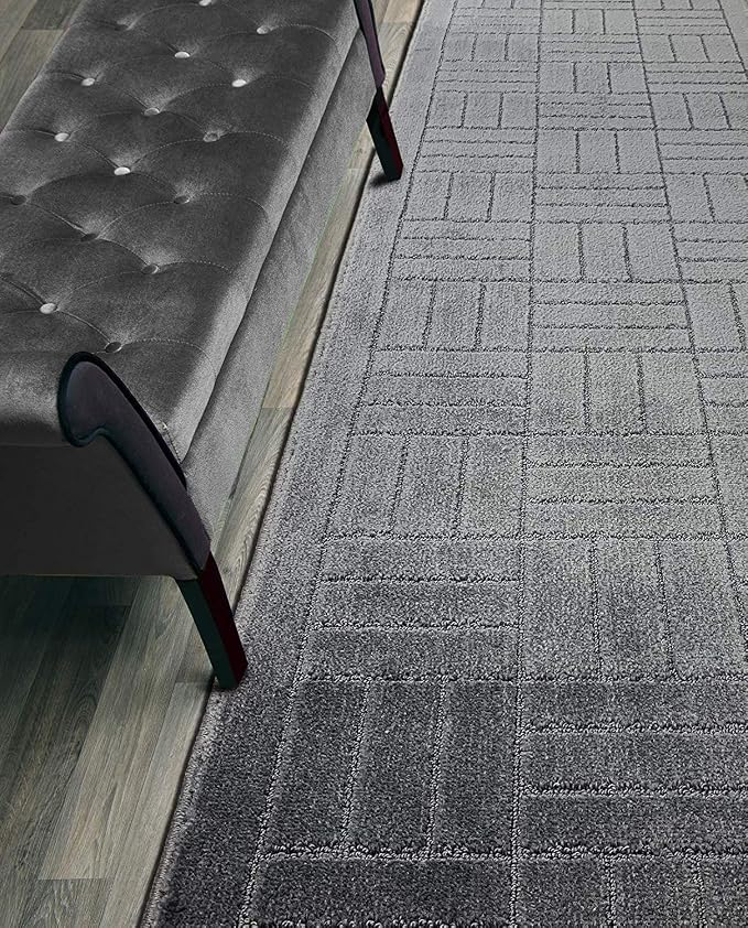 19 Ft Charcoal Extra Long Hallway Runner Rug, Non Slip Washable | Indoor Soft by ORFAHOME