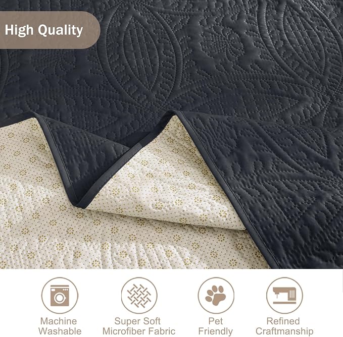Quilted Grand Sofa Covers Washable, Couch Cover - Image 6