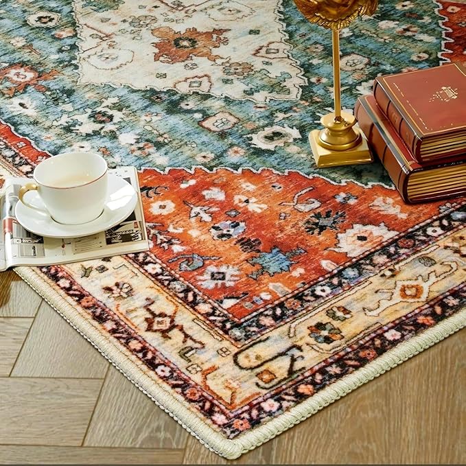 SERISSA 4x6 Washable Non Slip Boho Area Rug - Image 8