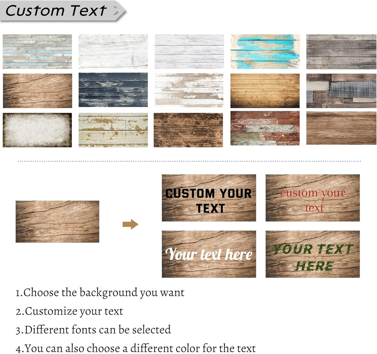 LZIMU Custom Signs for Wall Personalized Canvas Prints Sign with Your Text Customized Family Sign Wall Art for Rustic Farmhouse Home Decor (5"x10")
