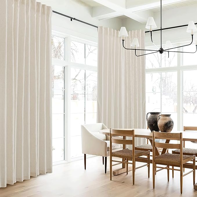 RYB HOME Linen Semi Sheer Curtains - Image 5