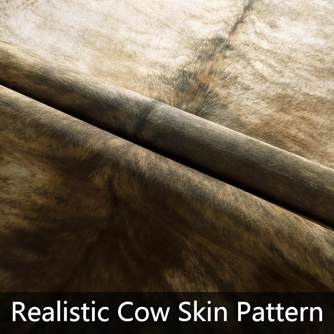 Western Faux Cowhide Rug, Animal Cow Hide Rug, 3 x 4 Ft Brownish | Premium - Image 7