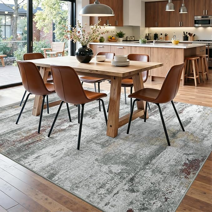 4x6 Ft Abstract Area Rugs for Living Room, Soft Non-Slip Modern Washable Rugs - Image 9