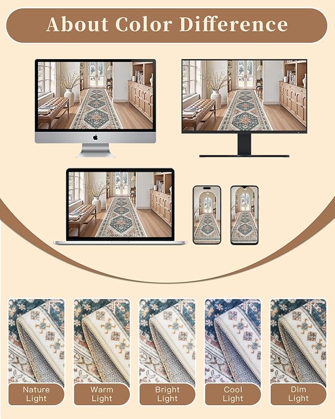 Madane Hallway Runner Rug 2x8 Washable Kitchen Rugs Non-Slip, Soft Ultra-Thin - Image 10