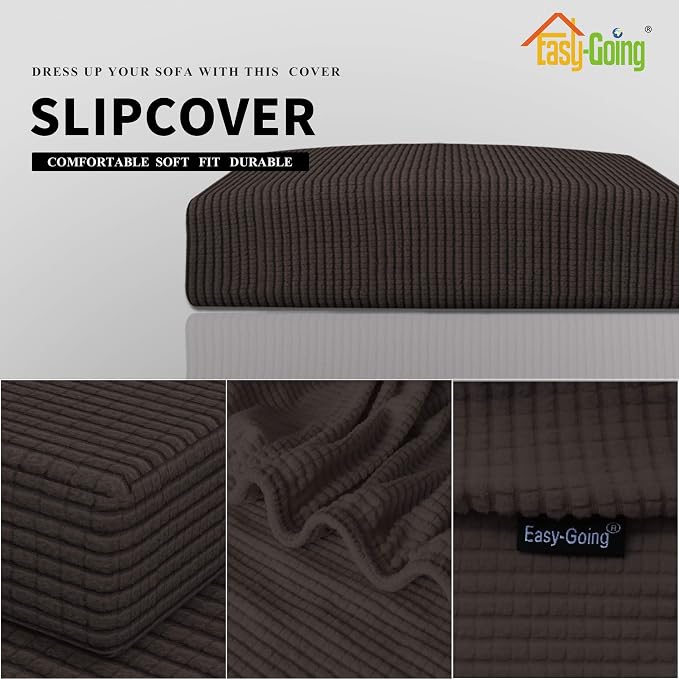 Easy-Going Stretch 1 Piece Couch Cushion Cover - Image 3