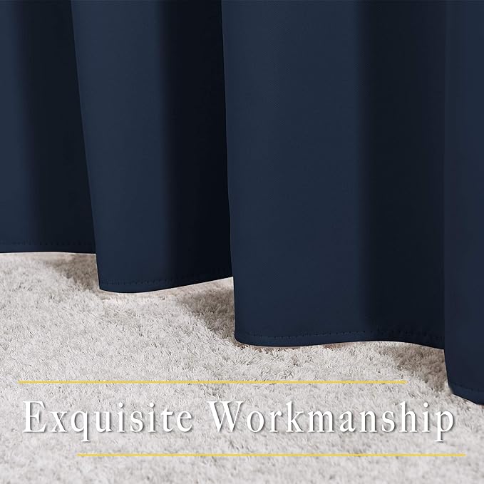 NICETOWN Blackout Navy Blue Curtains - Image 6