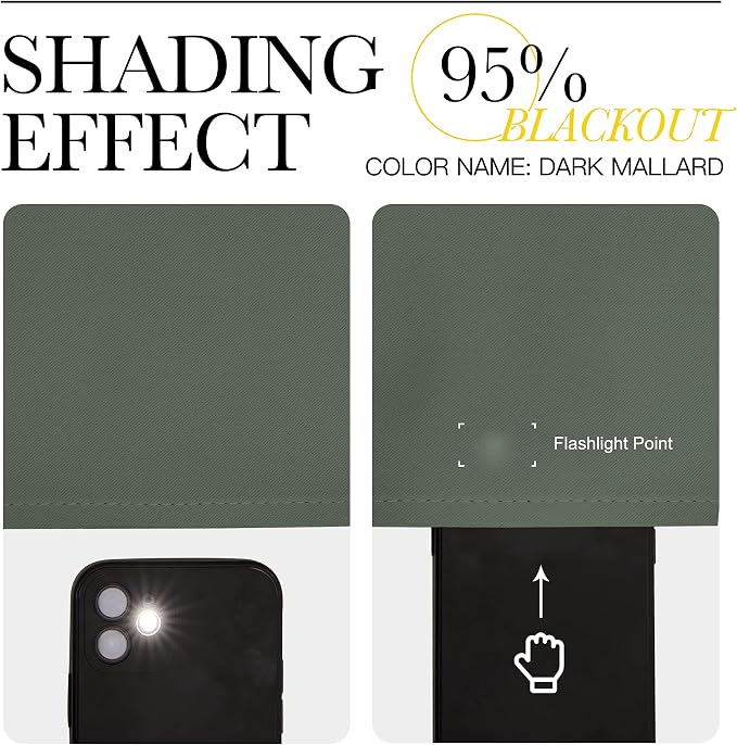 NICETOWN 2 Panels Blackout Curtains, Rod Pocket Window Curtains Room Darkning - Image 4