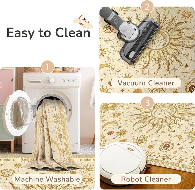 Vacuum-Friendly, 6x9 Washable Area Rug - Image 6