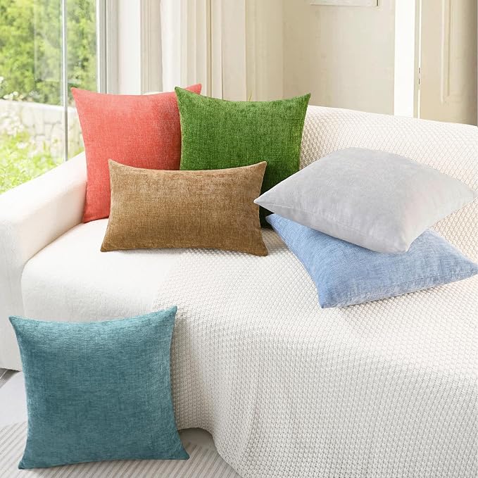 CaliTime Decorative Couch Throw Pillow Covers 16 X 16 Inches Living Coral | - Image 4