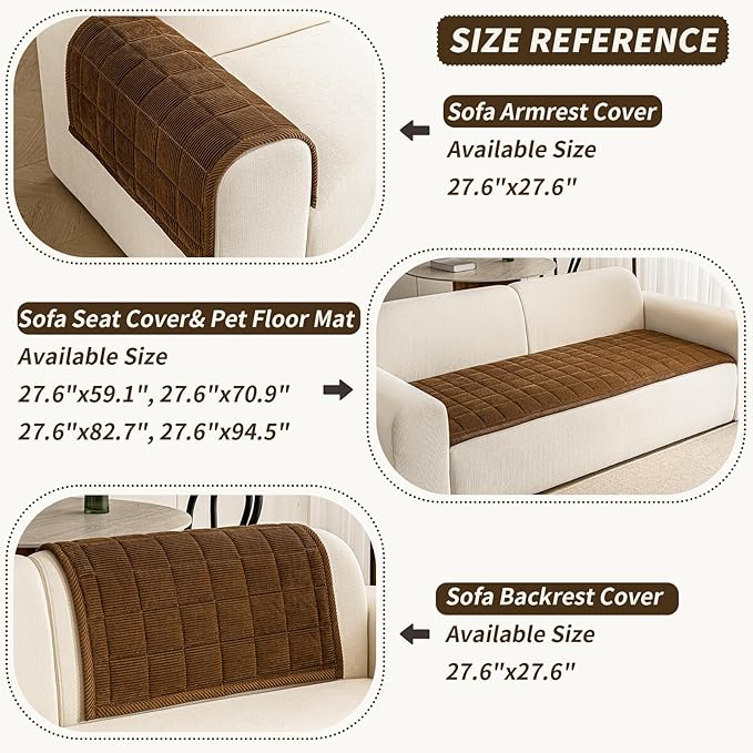 Couch Covers for Dogs Washable, 27.6"x82.7" Non Slip Couch Covers for Loveseat - Image 3