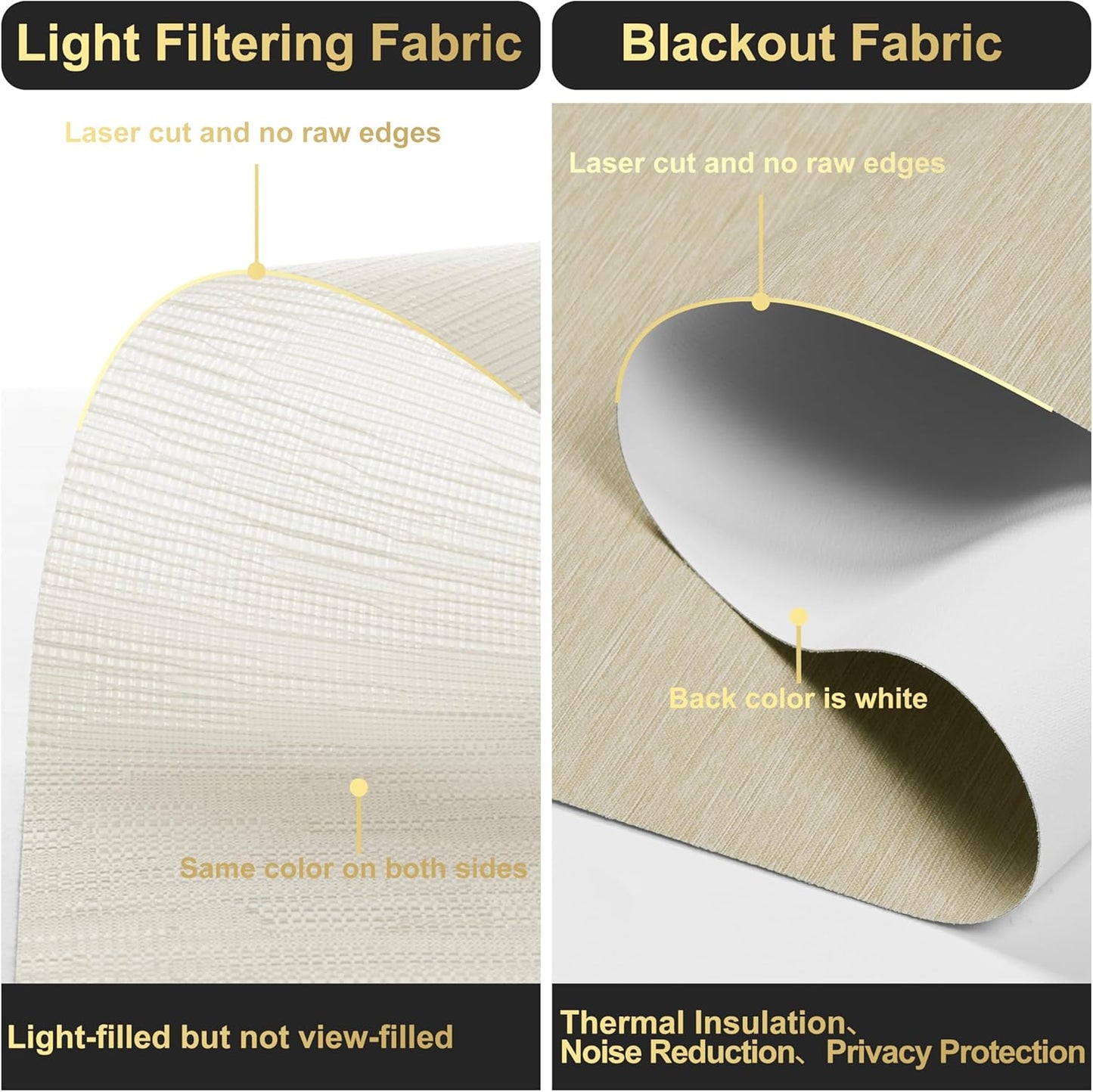 BERISSA Cordless Dual Roller Shades with Cassette Valance,Double Window Shades Blackout and Light Filtering Shades,Day and Night Roller Shades for Home Office Door.Striped Jacquard Beige.31 W x 86" H