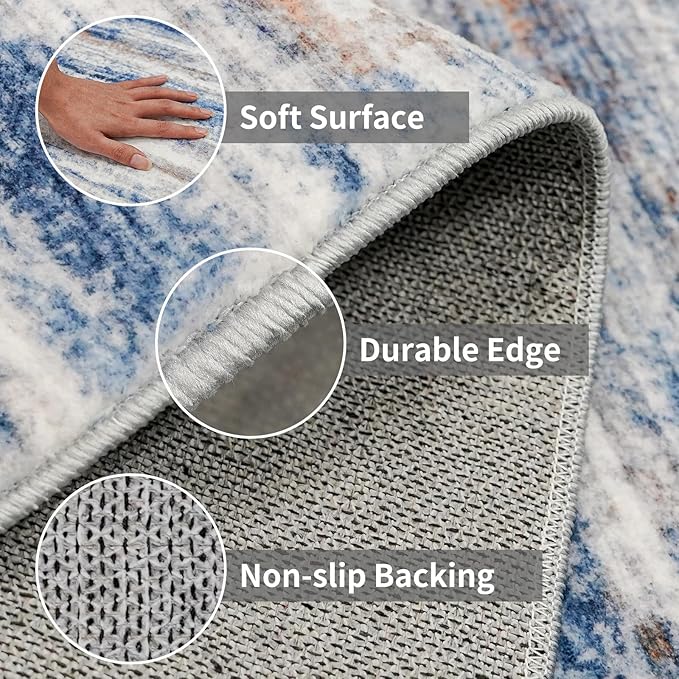 6x12 Runner Rug for Wide Hallway: Long Washable Area Rugs for Living Room - Image 4