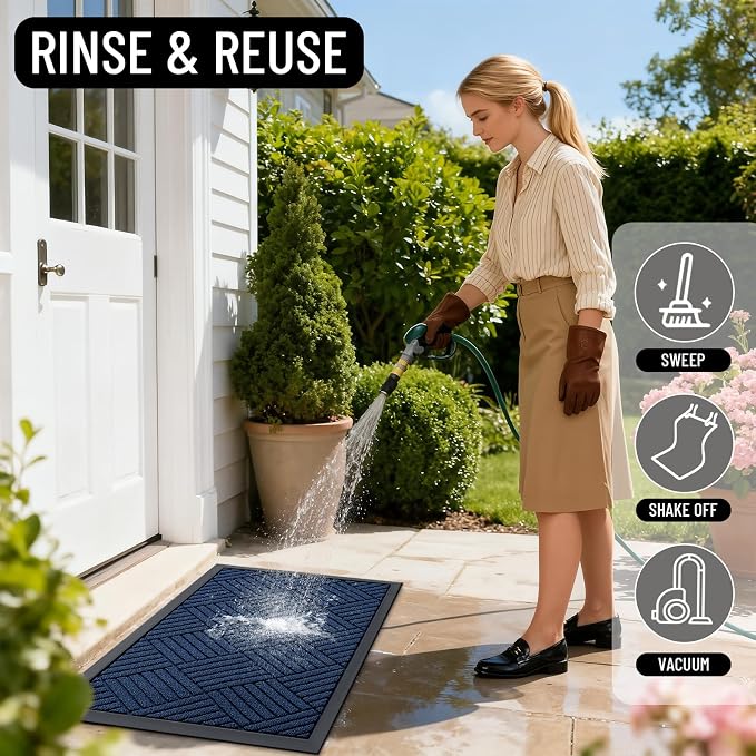 OLANLY Front Door Mat Outside Entrance 59x23, Waterproof Heavy-Duty Doormat | - Image 8