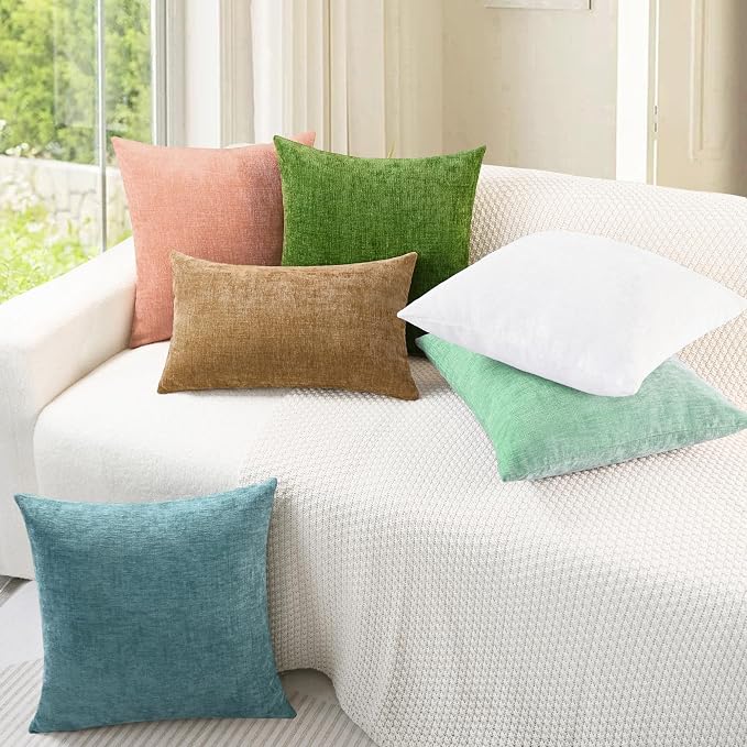 CaliTime Decorative Couch Throw Pillow Covers 16 X 16 Inches Grey Green | Pack - Image 4