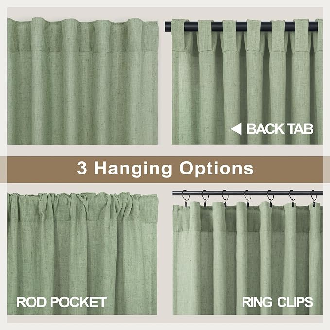 Light Sage Curtains 63 Inch Length - Image 5
