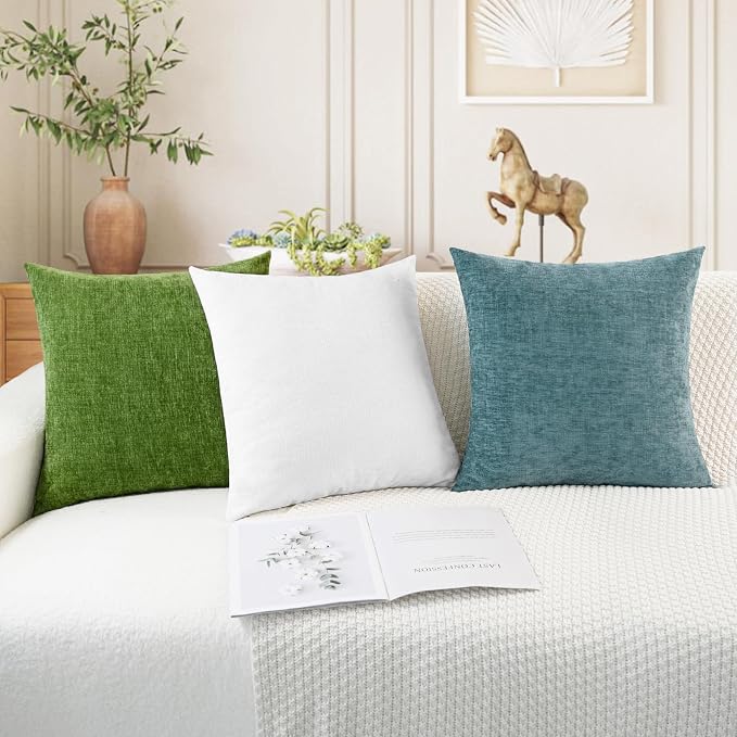 CaliTime Decorative Couch Throw Pillow Covers 26 X 26 Inches True White | Pack - Image 5