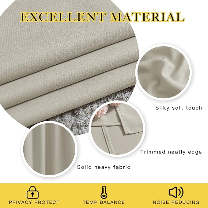 NICETOWN Blackout Curtains for Bedroom 90 inches Long - Image 4