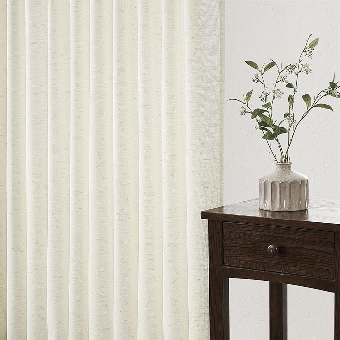 Topfinel Natural Pinch Pleated Linen Curtains 84 Inch Length 2 Panels - Image 5