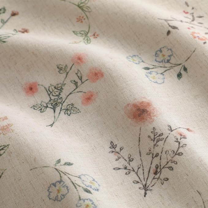 Boho Floral 100% Blackout Curtains 2 Panels 42" W x 63" L | Farmhouse Vintage - Image 3