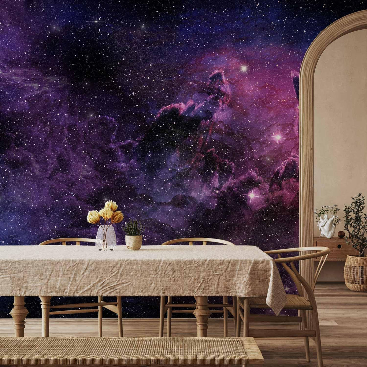 artgeist Wall Mural Cosmos Galaxy 173x124 in - Peel and Stick Self-Adhesive Wallpaper Removable Large Sticker Foil Wall Decor Print Picture Image Design a-C-0022-a-a