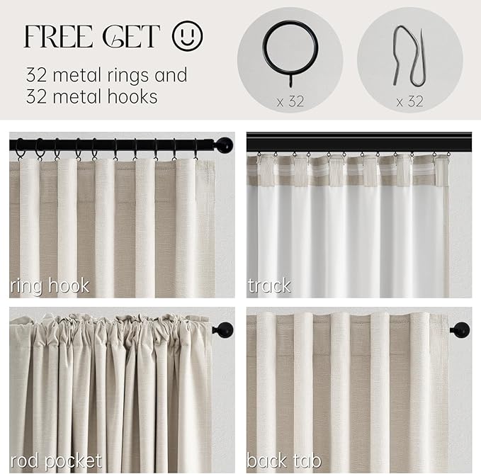 100% Blackout Curtains 70 Inch Wide 90 Inch Long - Image 3