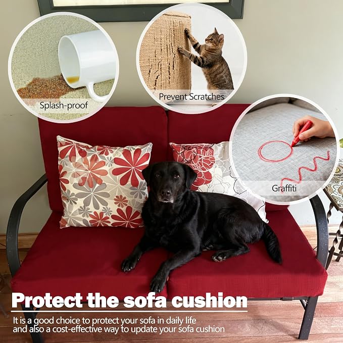 Sqodok Outdoor Cushion Covers 24x24 inch, Wicker Chair - Image 6