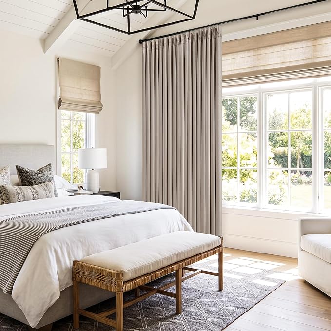 60 Inch Extra Wide 100% Blackout 84 Inch Curtains 1 Panel, Burlywood Birch | - Image 7