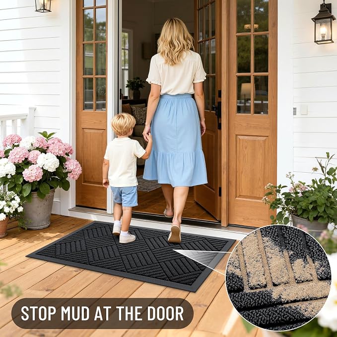 OLANLY Front Door Mat Outside Entrance 59x23, Waterproof Heavy-Duty Doormat | - Image 7