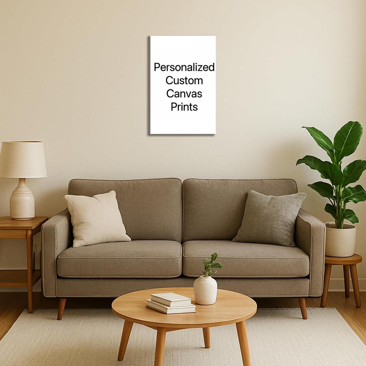 Personalized Custom Canvas Prints: 12L x 18W Photo On Canva Transform Your Photos into Stunning Framed Wall Art Digitally Printed (12L x 18W, Framed)
