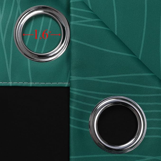 Green and Greyish White Blackout Curtains 42Wx45L 2 Panels | Ombre Curtains - Image 7