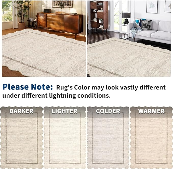 GarveeHome Scalloped Washable Runner Rug 2x10 Non Slip Kitchen Rugs - Image 9