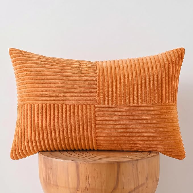 Fancy Homi 2 Packs Orange Lumbar Decorative Throw Pillow Covers 14x22 Inch - Image 7