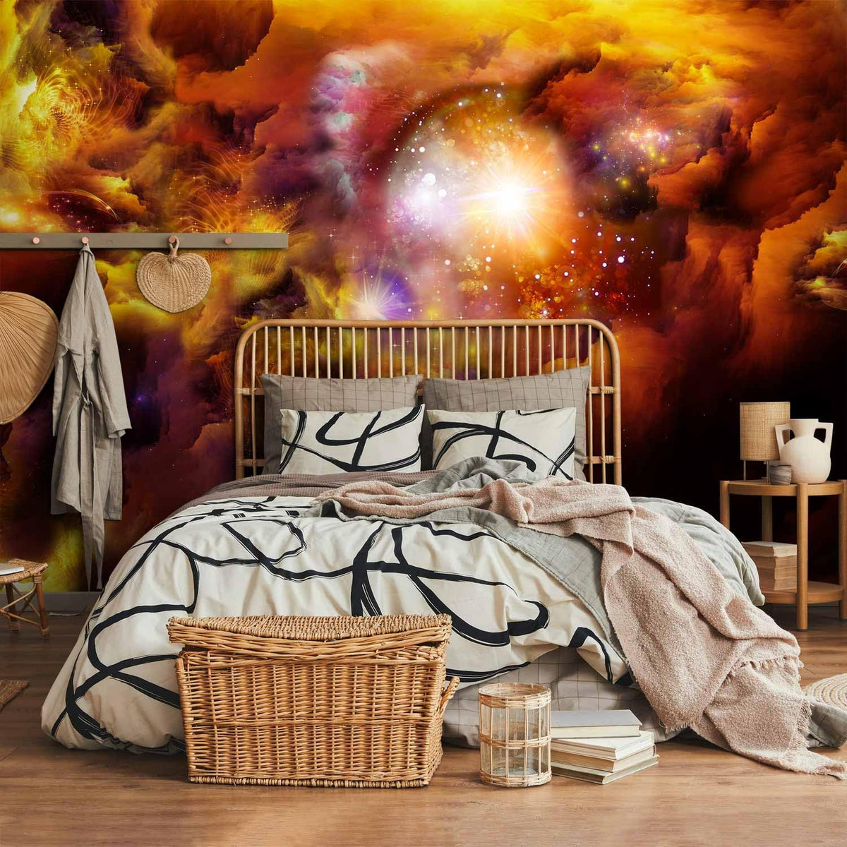 artgeist Wall Mural Cosmos Galaxy 154x110 in - Peel and Stick Self-Adhesive Wallpaper Removable Large Sticker Foil Wall Decor Print Picture Image Design n-A-0027-a-d