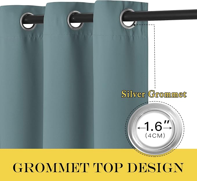 NICETOWN Blackout Curtains for Sliding Glass Door Room Divider Noise Reduce - Image 5