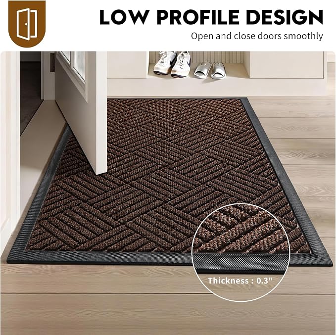 Front Door Mat, Heavy Duty Waterproof Doormat 35.5"x24", Stain Fade Resistant - Image 6