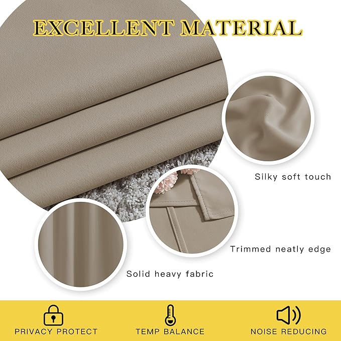 NICETOWN Insulated Curtains Blackout Draperies - Image 3