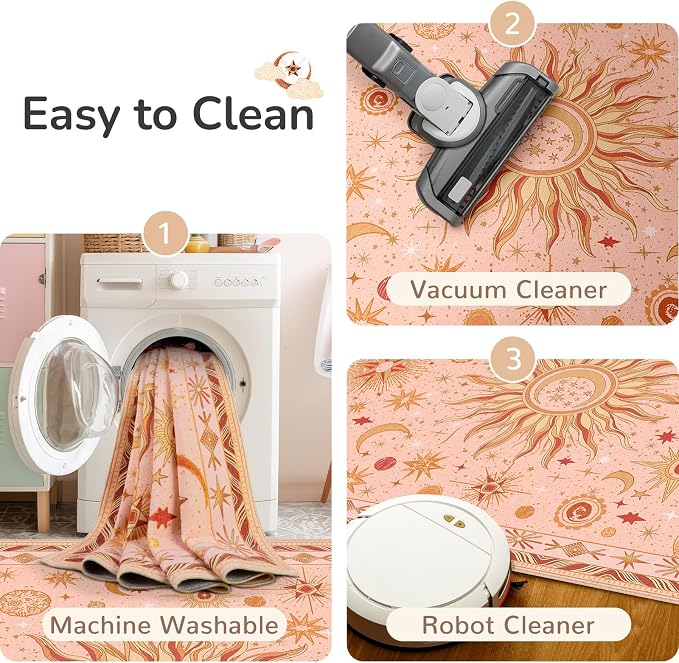 Vacuum-Friendly, 9x12 Washable Area Rug - Image 6