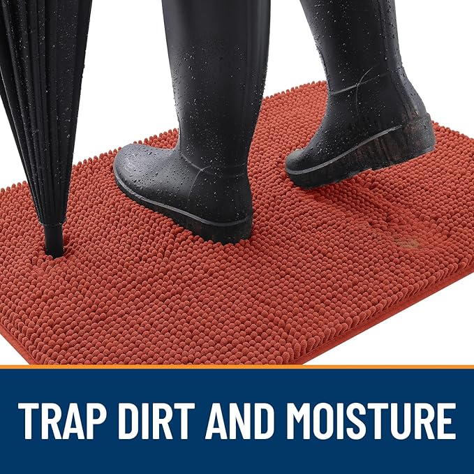 OLANLY Dog Door Mat for Muddy Paws 54x32, Super Absorbent Chenille Mud Mat | - Image 2