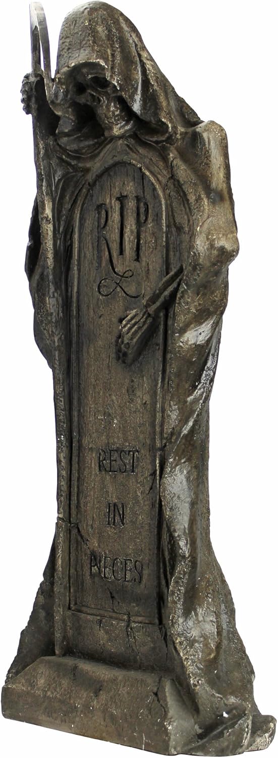 Design Toscano Rest in Pieces Grim Reaper Tombstone Statue