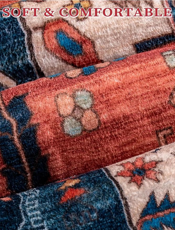 SERISSA 3x8 Washable Non Slip Boho Runner Rug - Image 6