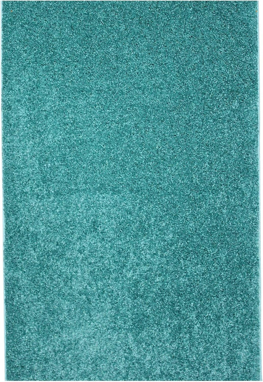 KOECKRITZ Soft and Colorful Kids Classroom Area Rugs (Passes Flammability Pill Test) Many Sizes and Bright Colors to Select from (10' x 10', Surf)